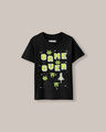Playera Texto Game Over,NEGRO